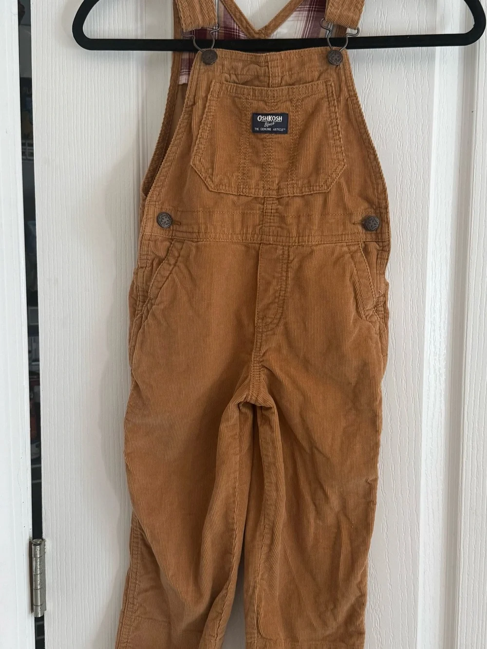 OshKosh B'gosh Toddler Corduroy Overalls in Brown, 4T